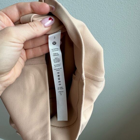 Lululemon Align High Rise Pant 25" Contour Tan Peach Pink Size 2 - Picture 6 of 6
